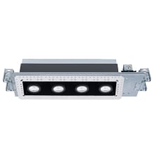 Silo Multiples 4 Light 22"" Wide LED Square Adjustable and Invisible Trim with New Construction and IC Rated Housing - 40 Watts