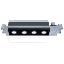 Silo Multiples 4 Light 22"" Wide LED Square Adjustable Trim with New Construction and IC Rated Housing - 40 Watts