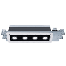 Silo Multiples 4 Light 22"" Wide LED Square Adjustable and Invisible Trim with New Construction and Non-IC Rated Housing - 58 Watts