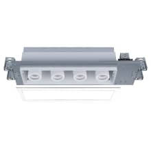 Silo Multiples 4 Light 22"" Wide LED Square Adjustable Trim with New Construction and Non-IC Rated Housing - 58 Watts