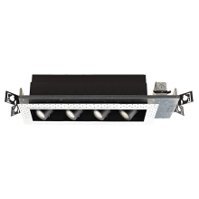 Precision Multiples LED IC Rated New Construction Housing for 4" Trims with 20° Spot Beam Spread and ELV Dimming