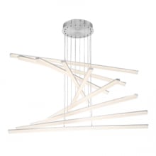 Stack 9 Light 48" Wide Integrated LED Chandelier with Acrylic Shades