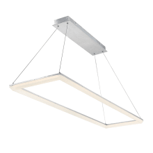 Frame 58" Wide Integrated LED Linear Chandelier with Acrylic Shade
