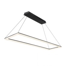 Frame 58" Wide Integrated LED Linear Chandelier with Acrylic Shade