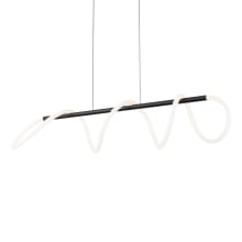 Tightrope 46" Wide LED Abstract Linear Pendant