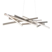 Parallax 8 Light 55" Wide LED Abstract Linear Pendant