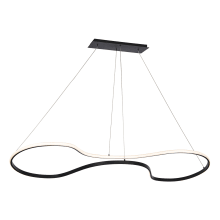 Marques 17" Wide LED Abstract Linear Pendant
