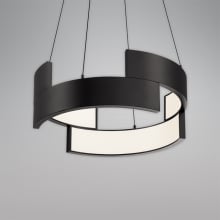 Trap 8 Light 20" Wide Integrated LED Ring Chandelier