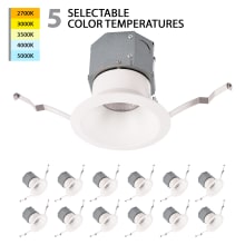 Pop-in LED Canless Recessed Light 4" Baffle Recessed Trim- IC Rated and Airtight