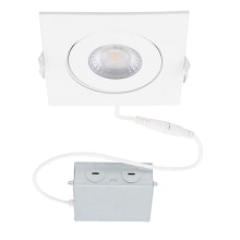 Lotos 4" LED Square, Adjustable Canless Downlight - 3000K