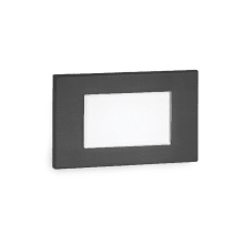 5" Wide Horizontal LED Step and Wall Light with Amber Lens - 277 Volt