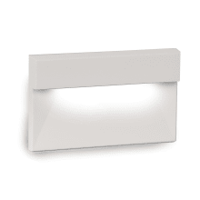 5" Wide Horizontal LED Step and Wall Light with Amber Lens - 120 Volt