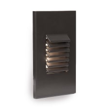 5" Tall Vertical LED Step and Wall Light with Amber Louvered Lens - 120 Volt