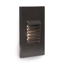 5" Tall Vertical LED Step and Wall Light with Amber Louvered Lens - 277 Volt
