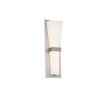 Prohibition Single Light 20" Tall Integrated LED Wall Sconce with Hand Blown Etched Glass Shade