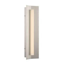 Wedge Single Light 18" Wide Integrated LED Bath Sconce with Frosted Edge Lit Acrylic Shade