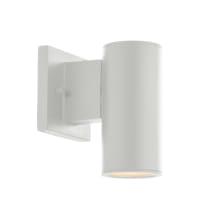 Cylinder Single Light 7" Tall LED Outdoor Wall Sconce