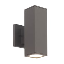 Cubix 2 Light 9" Tall LED Outdoor Wall Sconce