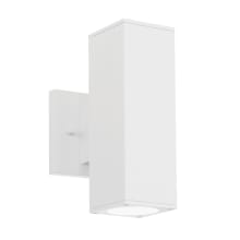 Cubix 2 Light 9" Tall LED Outdoor Wall Sconce