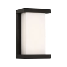 Case Single Light 9" Tall Integrated LED Outdoor Wall Sconce with an Acrylic Shade