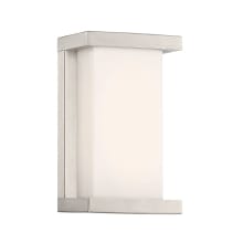Case Single Light 9" Tall Integrated LED Outdoor Wall Sconce with an Acrylic Shade