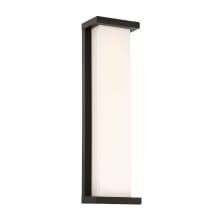 Case Single Light 20" Tall Integrated LED Outdoor Wall Sconce with an Acrylic Shade