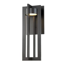 Chamber Single Light 20" Tall Integrated LED Outdoor Wall Sconce