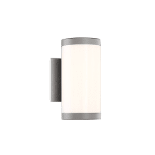 Cylo Single Light 9" Tall Integrated LED Outdoor Wall Sconce with an Acrylic Shade