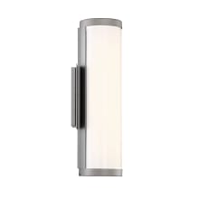 Cylo Single Light 16" Tall Integrated LED Outdoor Wall Sconce with an Acrylic Shade