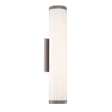 Cylo Single Light 24" Tall Integrated LED Outdoor Wall Sconce with an Acrylic Shade