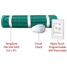 240V Floor Heating TempZone Kit 1.5ft x 17ft with Nspire WIfi Touch Thermostat for 25.5 SqFt