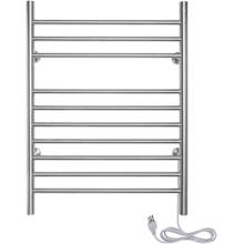 Infinity 10 Bar Bathroom Towel Warmer with Dual Connection - Hardwired or Plug-In