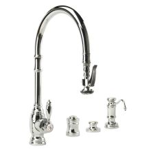 Annapolis 1.75 GPM Single Hole Extended Reach Pull Down Kitchen Faucet with Lever Handle - Includes Soap Dispenser, Air Switch, and Air Gap