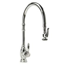 Traditional 1.75 GPM Single Hole Extended Reach Pull Down Kitchen Faucet with Lever Handle