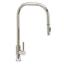 Fulton Modern 1.75 GPM Single Hole Extended Reach Pull Down Kitchen Faucet with Lever Handle