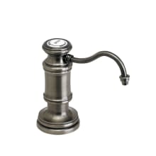 Traditional Deck Mounted Soap Dispenser with 12 oz Capacity with Gooseneck Spout
