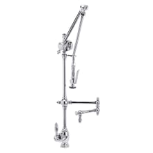 Traditional Gantry 1.75 GPM Single Hole Pre-Rinse Pull Down Kitchen Faucet with Lever Handle - 12" Spout