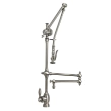 Traditional Gantry 1.75 GPM Single Hole Pre-Rinse Pull Down Kitchen Faucet with Lever Handle - 18" Spout