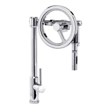Endeavor 1.75 GPM Single Hole Toggle Pull Down Kitchen Faucet with Lever Handle