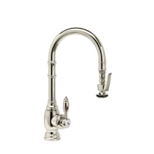 Traditional 1.75 GPM Single Hole Pull Down Bar Faucet with Lever Handle