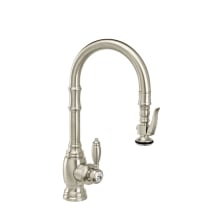 Traditional 1.75 GPM Single Hole Pull Down Bar Faucet with Lever Handle
