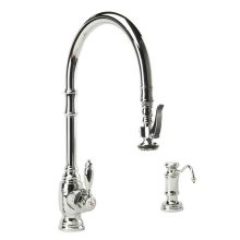 Traditional 1.75 GPM Single Hole Extended Reach Pull Down Kitchen Faucet with Lever Handle - Includes Soap Dispenser