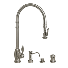 Annapolis 1.75 GPM Single Hole Extended Reach Pull Down Kitchen Faucet with Lever Handle - Includes Soap Dispenser, Air Switch, and Air Gap