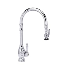 Traditional 1.75 GPM Single Hole Pull Down Kitchen Faucet with Lever Handle