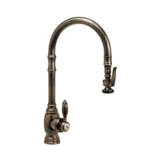 Traditional 1.75 GPM Single Hole Pull Down Kitchen Faucet with Lever Handle