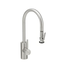 Contemporary 1.75 GPM Single Hole Pull Down Kitchen Faucet with Lever Handle