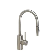 Contemporary 1.75 GPM Single Hole Pull Down Bar Faucet with Lever Handle