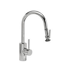 1.75 GPM Deck Mounted Single Handle Pull Down Spray Prep Faucet with Metal Handle