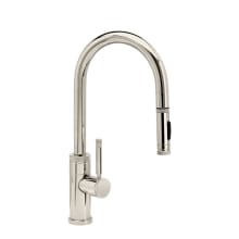Industrial 1.75 GPM Single Hole Pull Down Bar Faucet with Lever Handle / Toggle Sprayer