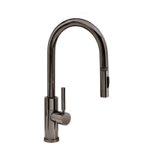 Modern Prep Size PLP 1.75 GPM Single Hole Toggle Pull Down Kitchen Faucet with Lever Handle